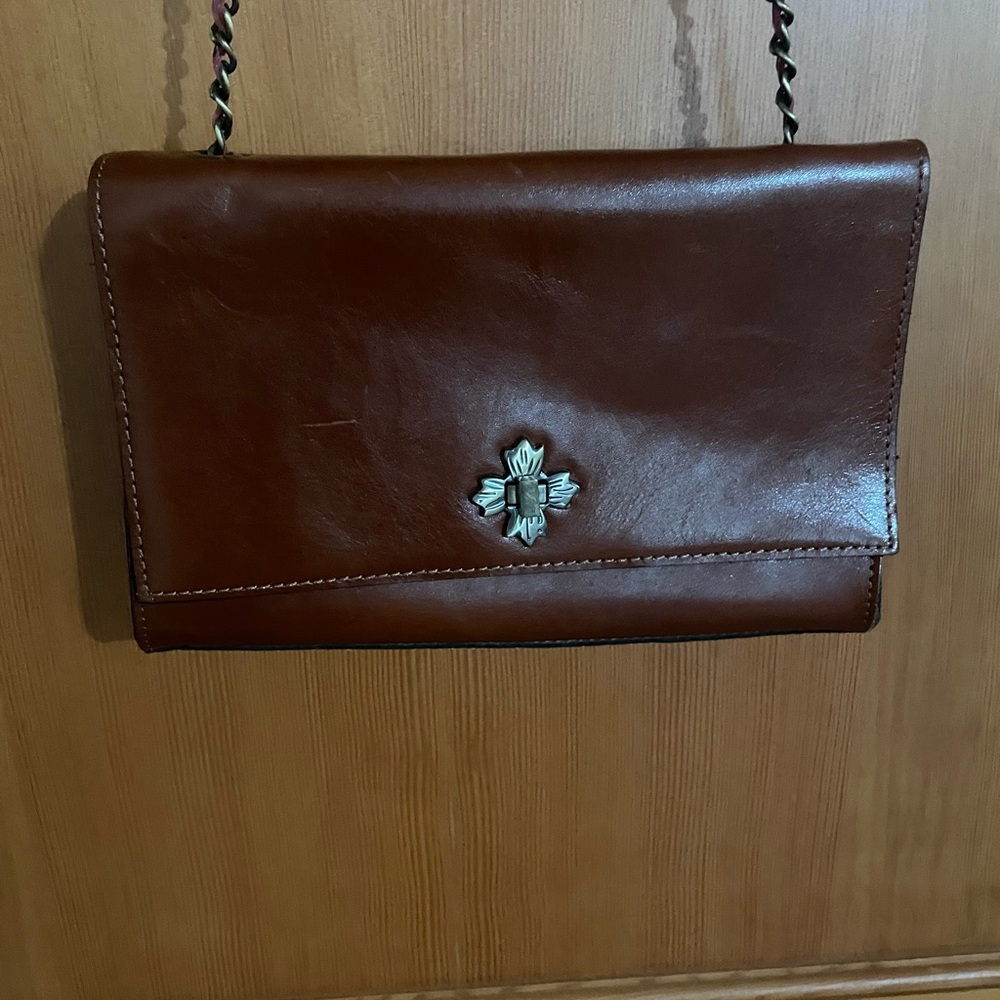Patricia Nash Brown Leather Crossbody Bag
